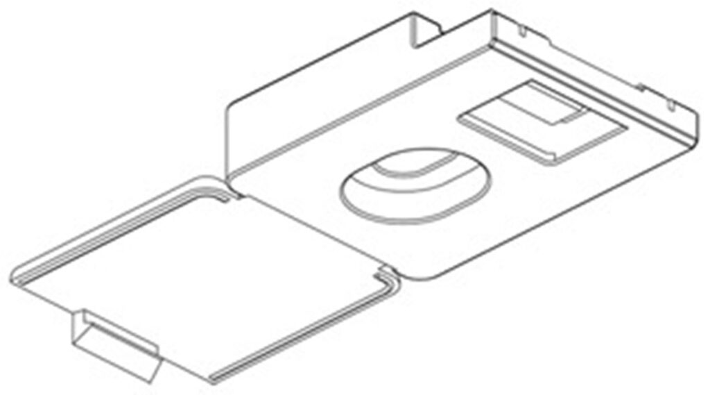 PF1000-3000 plafondsteun met kap